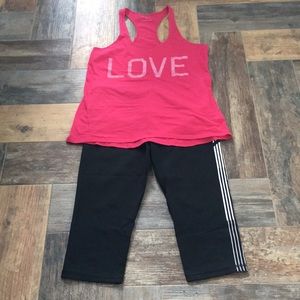 Victoria’s Secret Capri workout & Express tank top